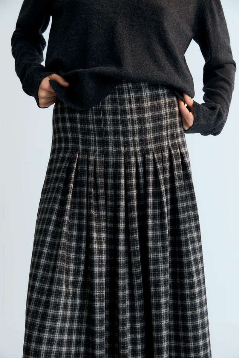 The New Society Dione Checked Skirt - The Mercantile London
