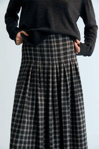 The New Society Dione Checked Skirt - The Mercantile London
