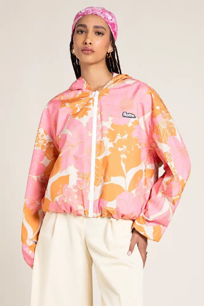 Flotte Darius Sunset Bloom Waterproof Bomber Jacket - The Mercantile London