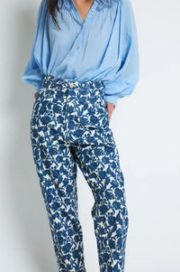 Sophie + Lucie Blee Blue Floral Jeans - The Mercantile London