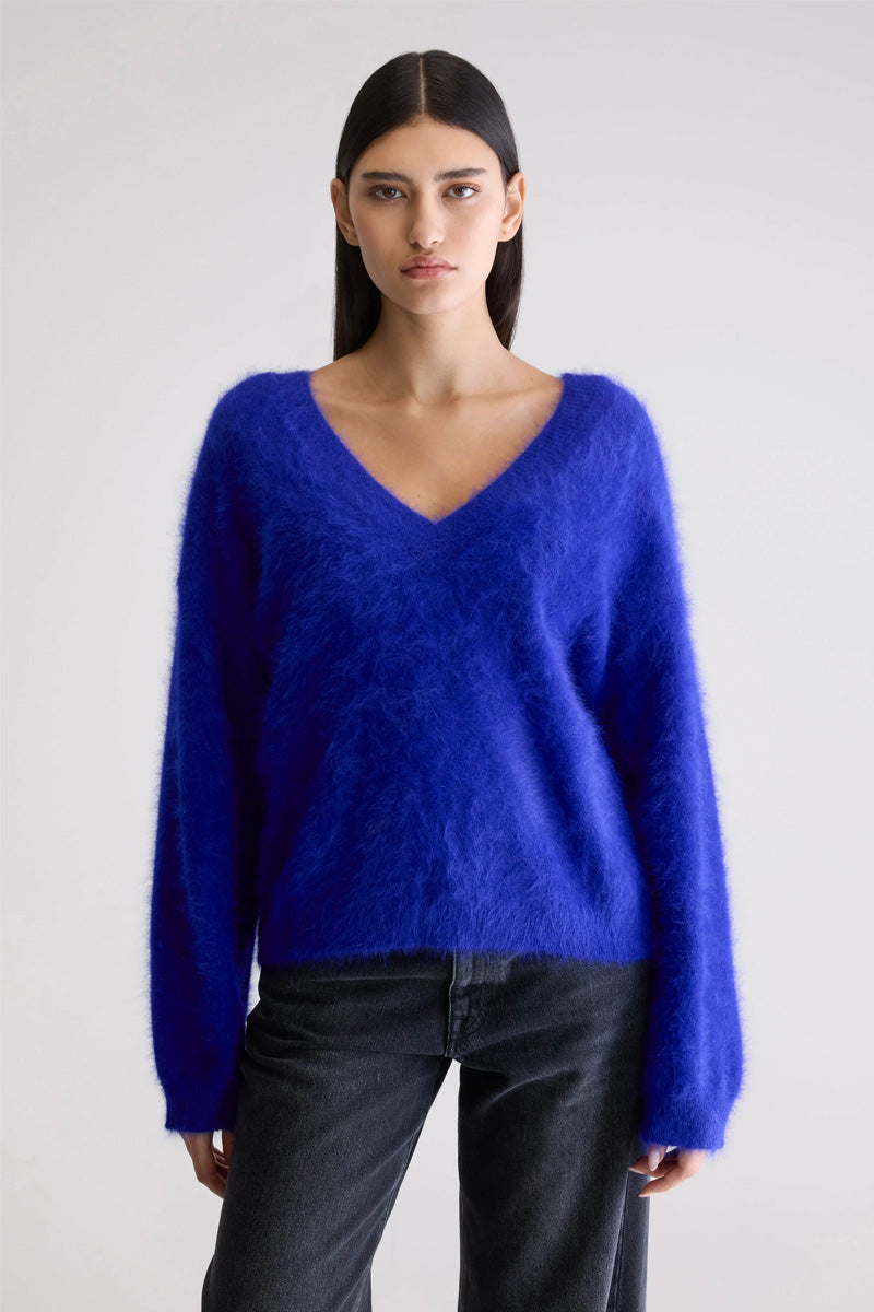 Bellerose Dathe Delphinium Purple Reversible Jumper - The Mercantile London