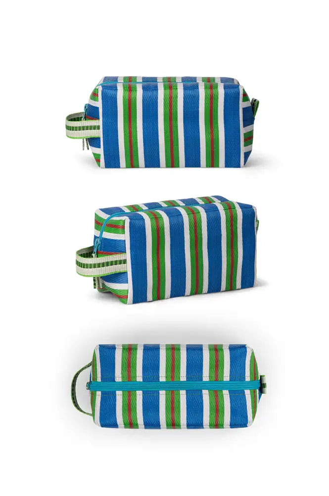 British Colour Standard Medici Blue & Grass Green Recycled Wash Bag