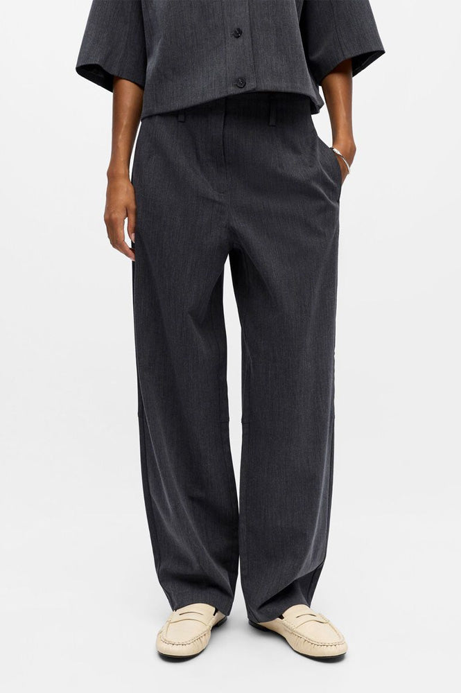 Object Ivalo Grey Wide Barrel Leg Trousers - The Mercantile London
