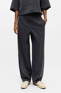 Object Ivalo Grey Wide Barrel Leg Trousers - The Mercantile London