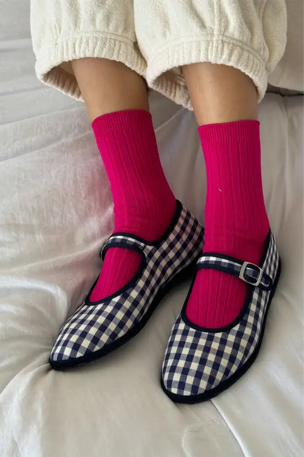 Le Bon Shoppe Her Fuchsia Socks - The Mercantile London