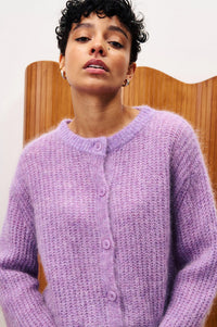 FRNCH Maino Violet Cardigan - The Mercantile London