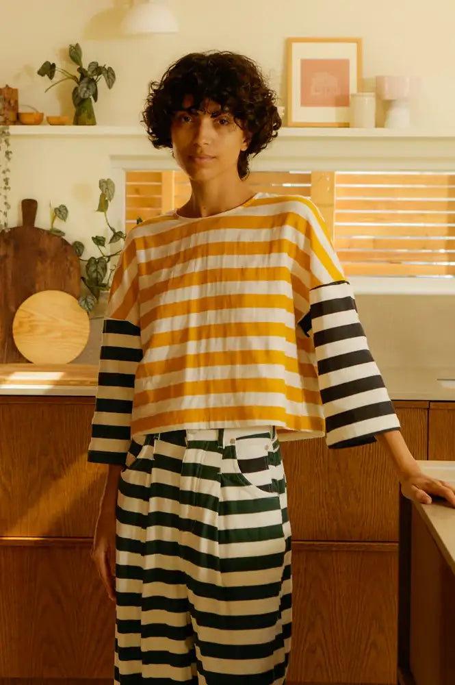 L.F. Markey Carr Patchwork Stripe Top - The Mercantile London