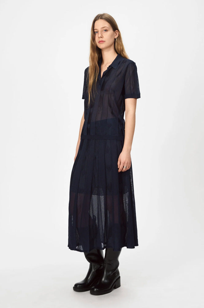 Nué Notes Belgrade Navy Skirt - The Mercantile London