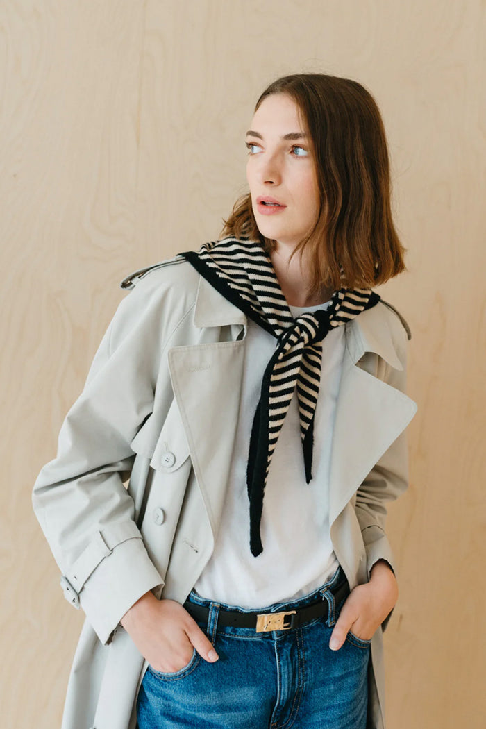 TBCo Black Stripe Triangle Scarf