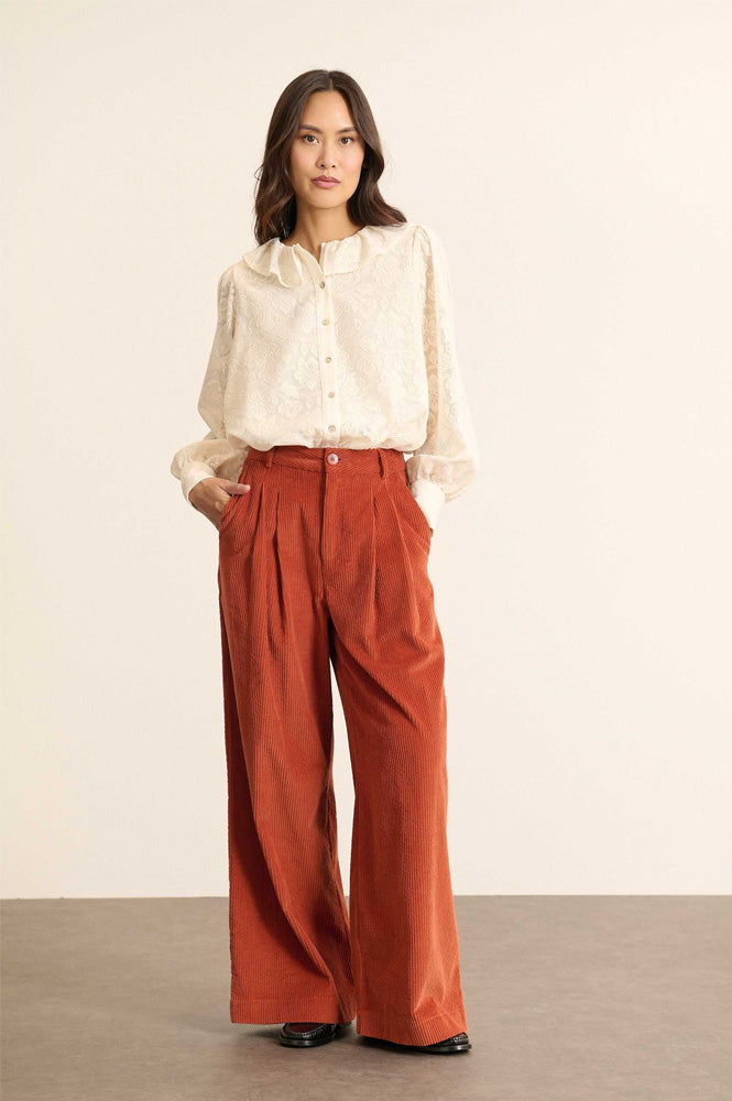 Garance Voltaire Terracotta Corduroy Trousers - The Mercantile London