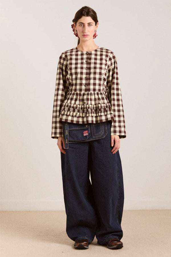 Damson Madder Madison Butter Gingham Blouse