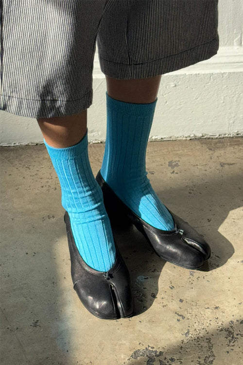 Le Bon Shoppe Her Blue Water Socks - The Mercantile London