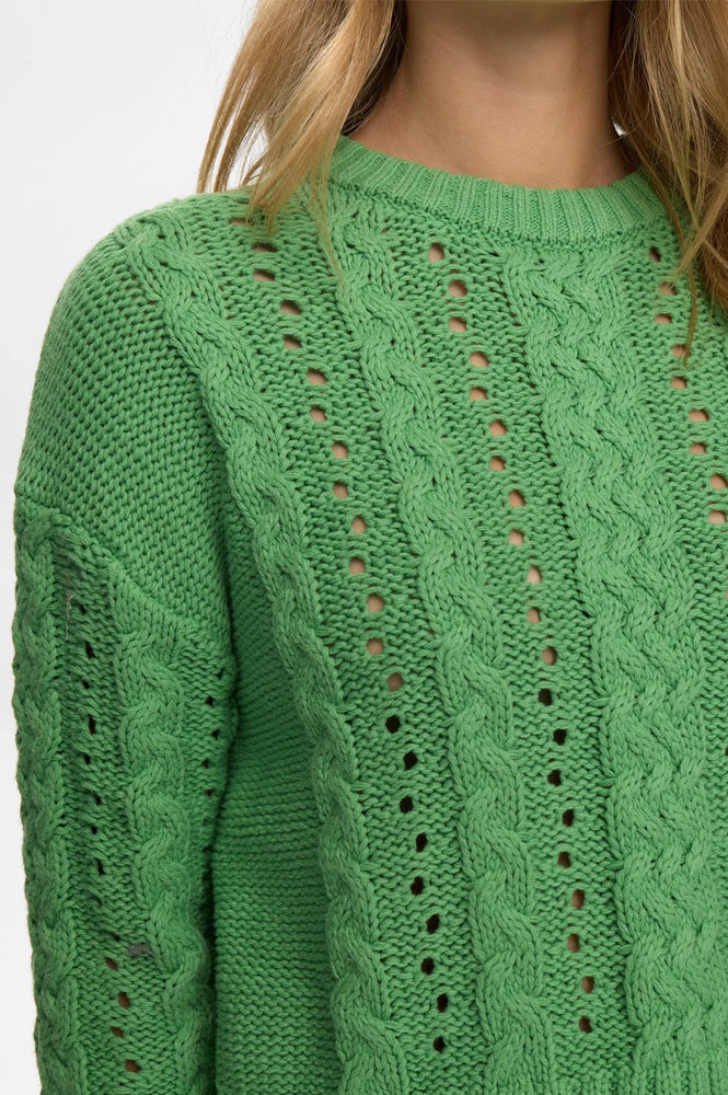 Numph Remi Grass Green Knitted Jumper