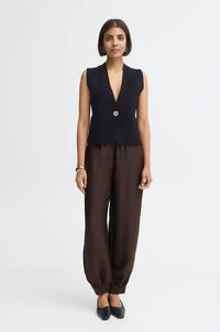Fransa Kimmy Molé Brown Trousers - The Mercantile London