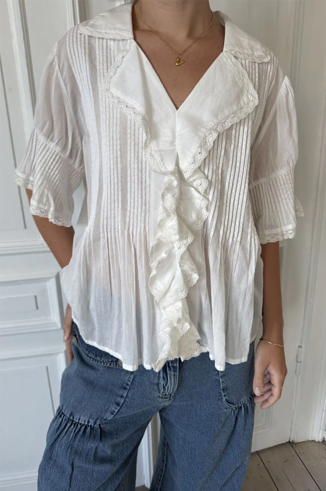 Project AJ117 Gail Chalk Pintuck Blouse - The Mercantile London