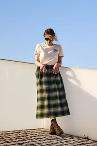 A.P Green Tartan Checked Skirt