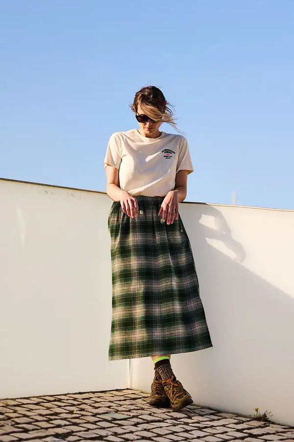 A.P Green Tartan Checked Skirt
