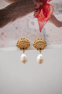 Ashiana London Marina Pearl Drop Earrings