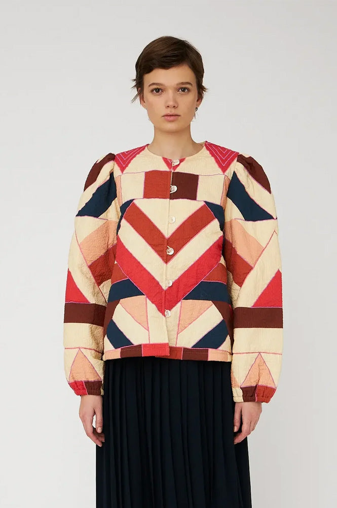 Stella Nova Patchwork Cotton Quilted Jacket - The Mercantile London