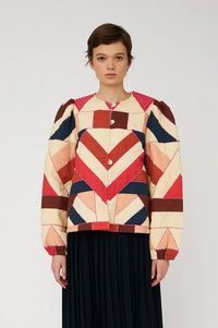 Stella Nova Patchwork Cotton Quilted Jacket - The Mercantile London