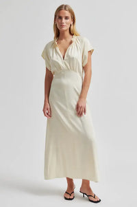 Second Female Shera Alabaster Gleam Frill Dress - The Mercantile London