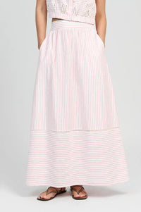 An'ge Ralyta Coral Striped Skirt - The Mercantile London