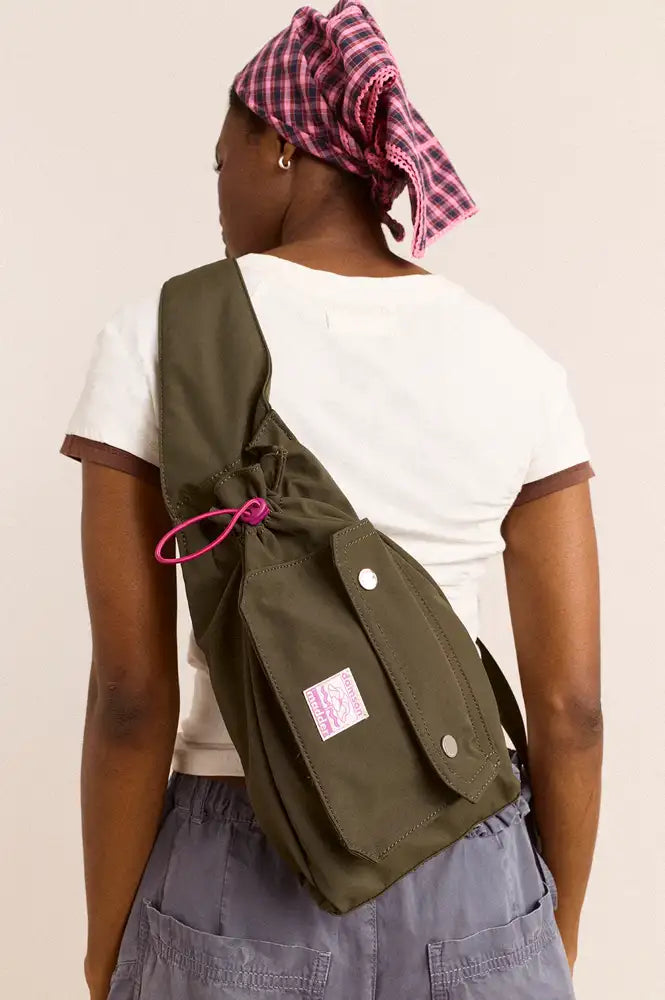 Damson Madder Matilda Dark Green & Magenta Cross Body Bag