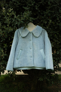 The Tiny Big Sister Denim Blue Faux Fur Reversible Jacket