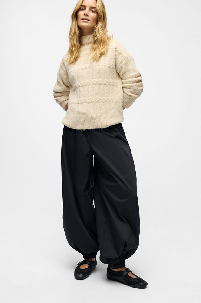 Object Paige Black Harem Trousers