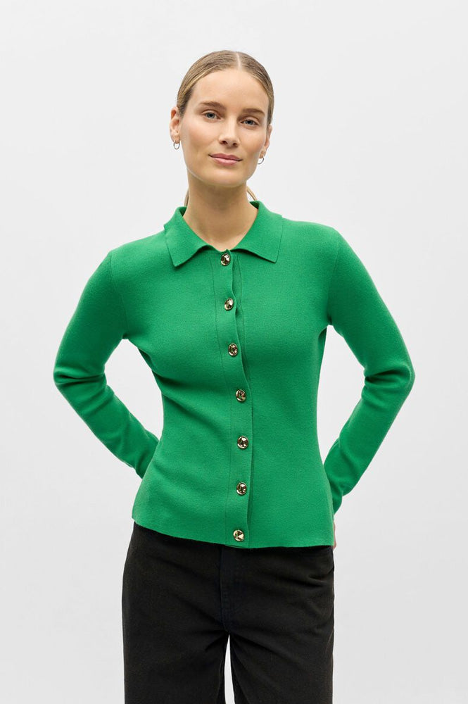 Object Reynard Green Polo Cardigan
