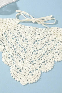 Funkyrel Scarvii Cream Crochet Lace Triangle Hair Scarf - The Mercantile London