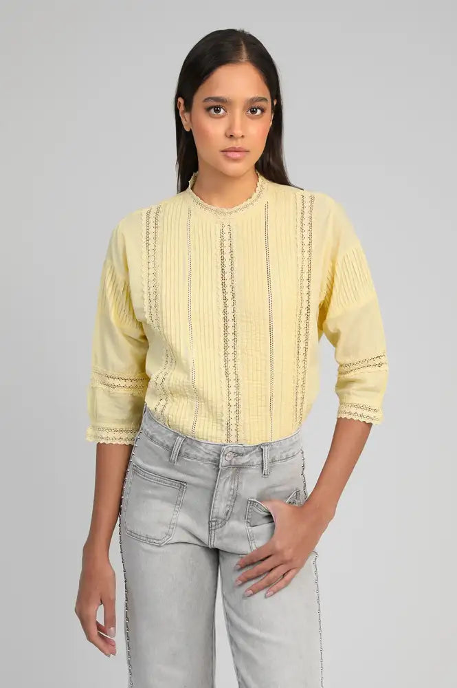 An'ge Samilou Yellow Blouse - The Mercantile London