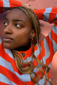 B.M.L Marseille Brown Thin Resin Hoop Earrings - The Mercantile London