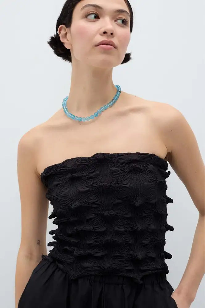 Rita Row Isolde Black 3D Ruched Top - The Mercantile London