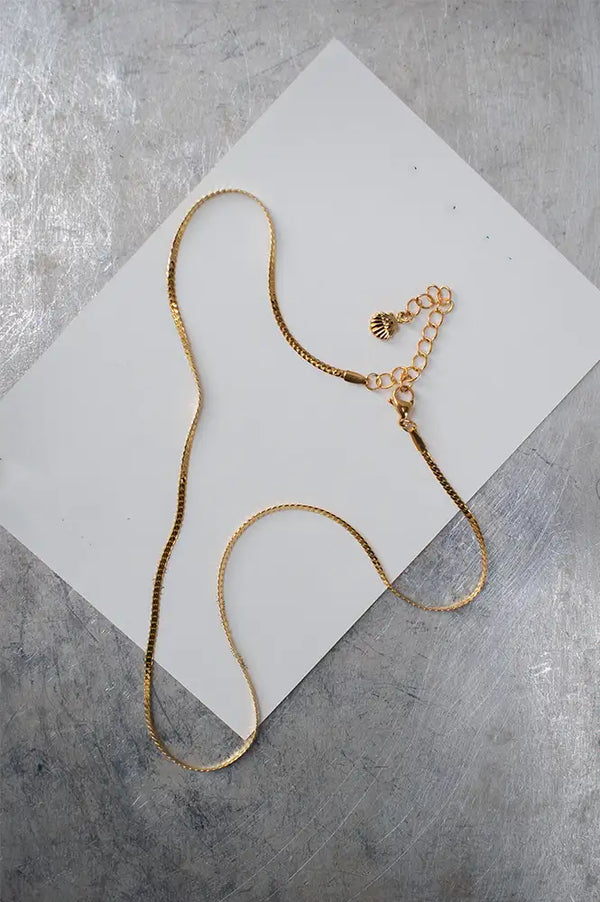 Ashiana London Siesta Flat Snake Chain Necklace