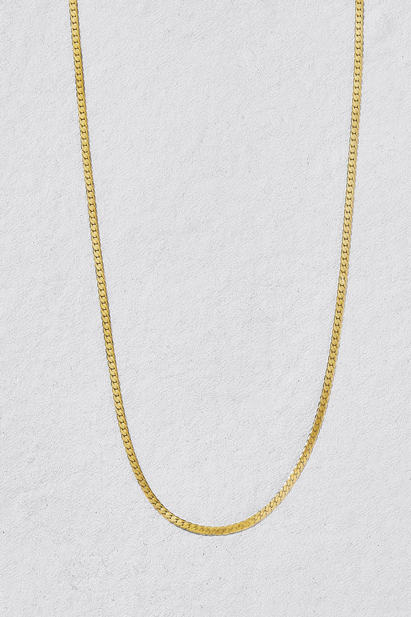 Siesta Flat Snake Chain Necklace - The Mercantile London