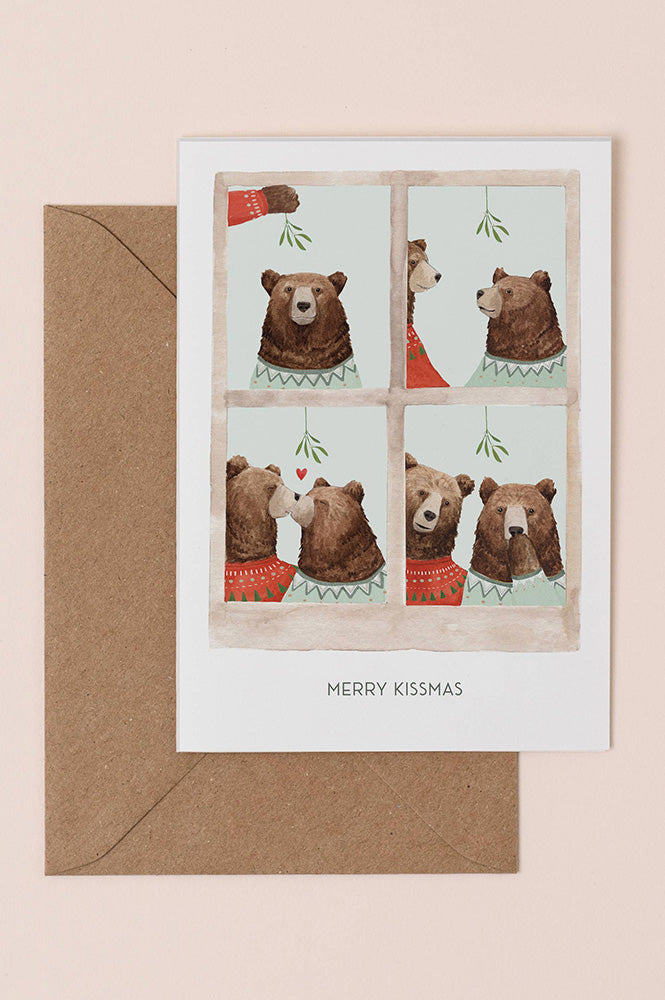 Mister Peebles Merry Kissmas Christmas Card - The Mercantile London