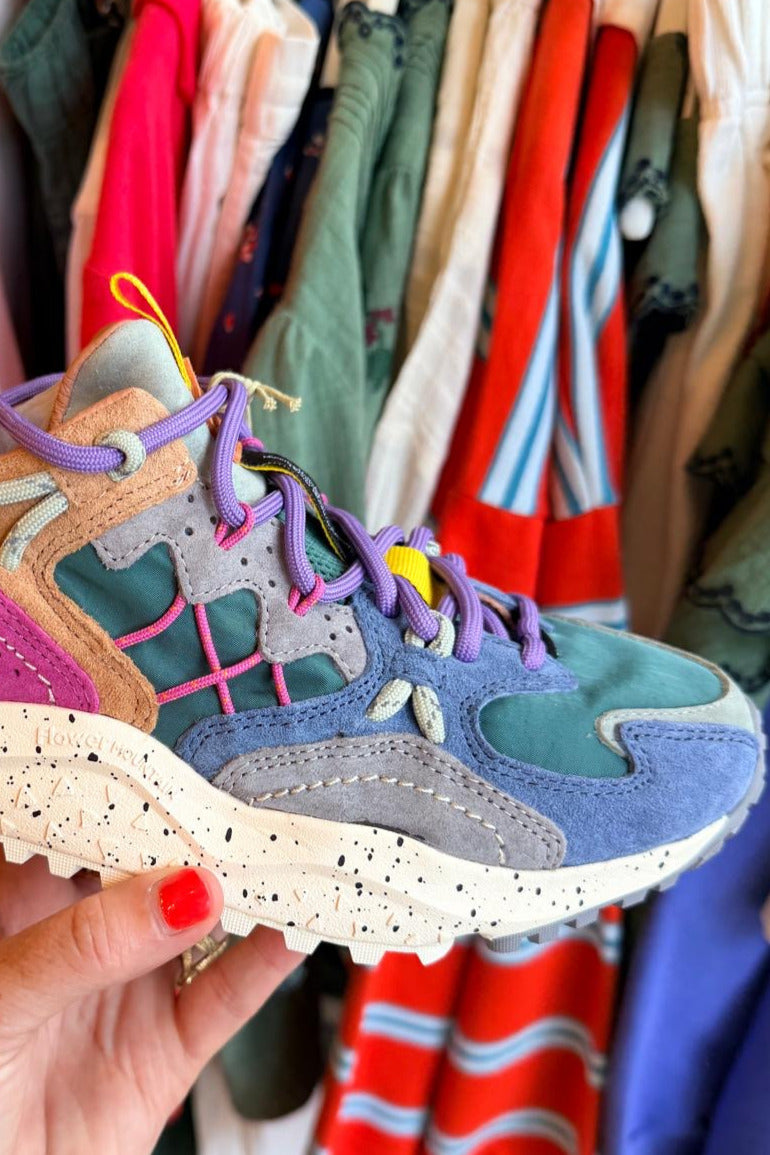 Flower Mountain Yamabushi Woman Suede Nylon Anthracite, Green, Purple Trainers