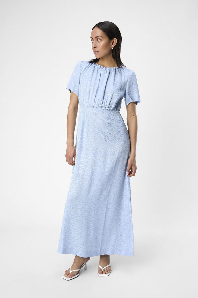 Object Osani Brunnera Blue Long Dress - The Mercantile London