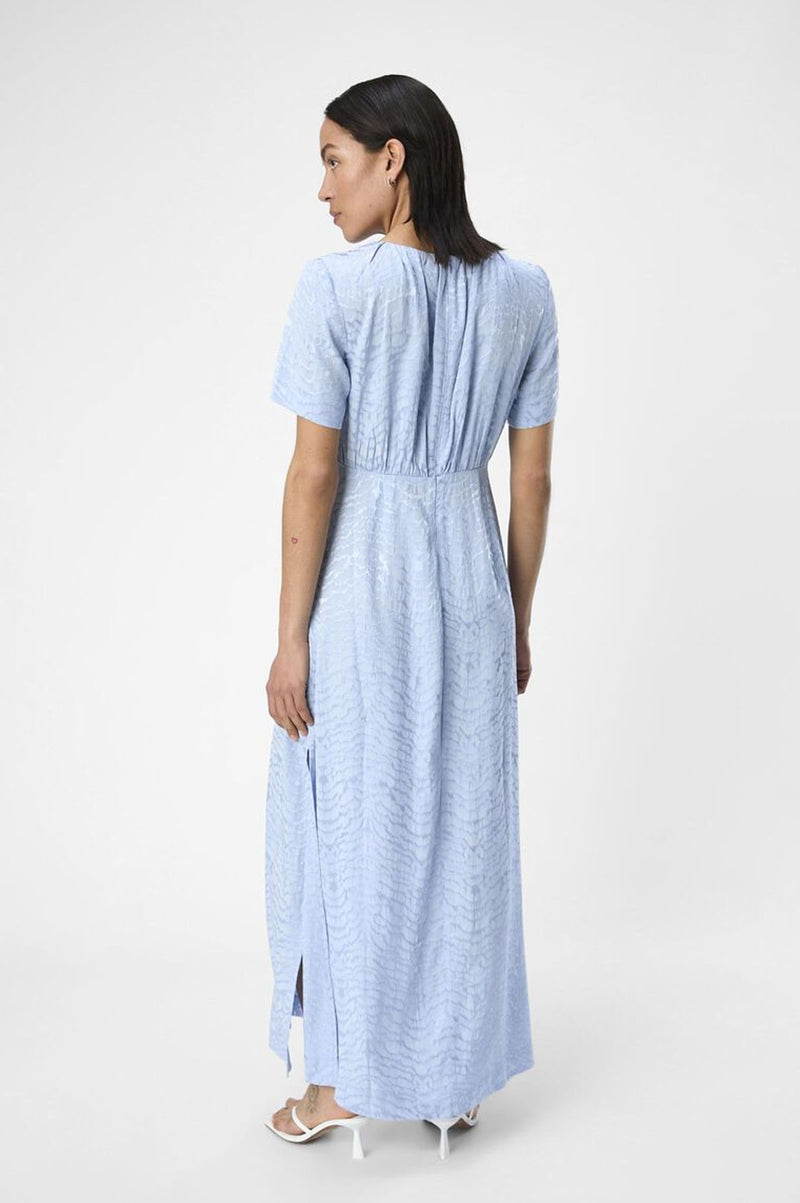 Object Osani Brunnera Blue Long Dress - The Mercantile London