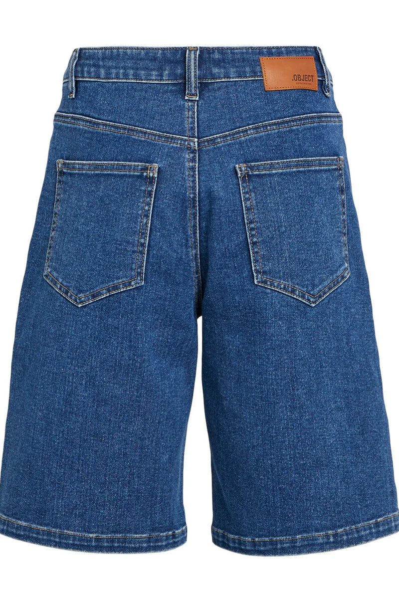 Object Carol Medium Blue Denim Shorts - The Mercantile London