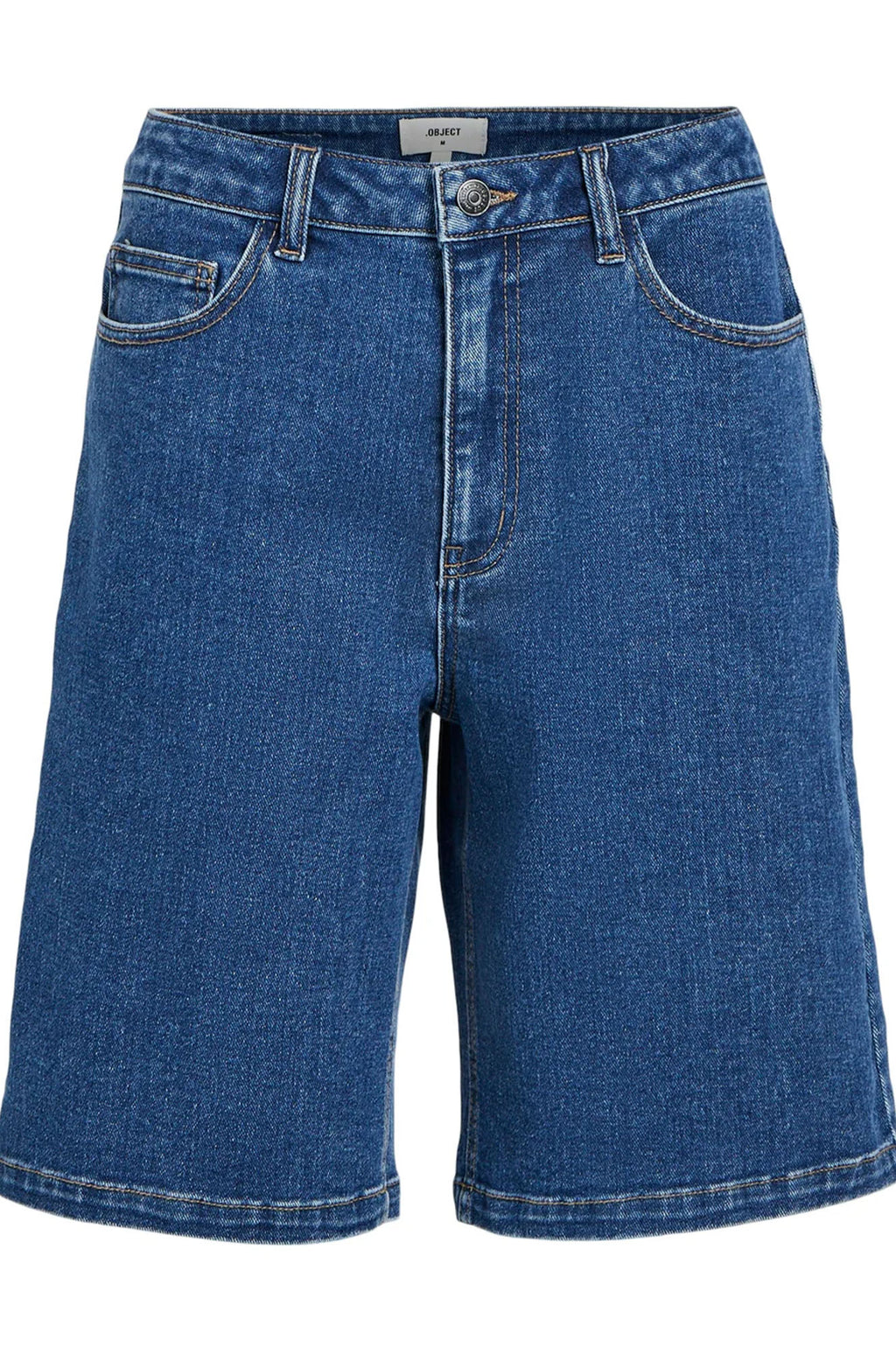 Object Carol Medium Blue Denim Shorts - The Mercantile London