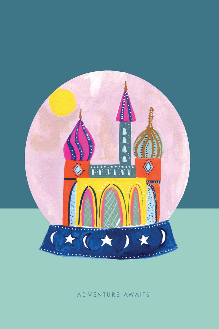 'Adventure Globe' Greetings Card: Biodegradable Cello Wrap - The Mercantile London