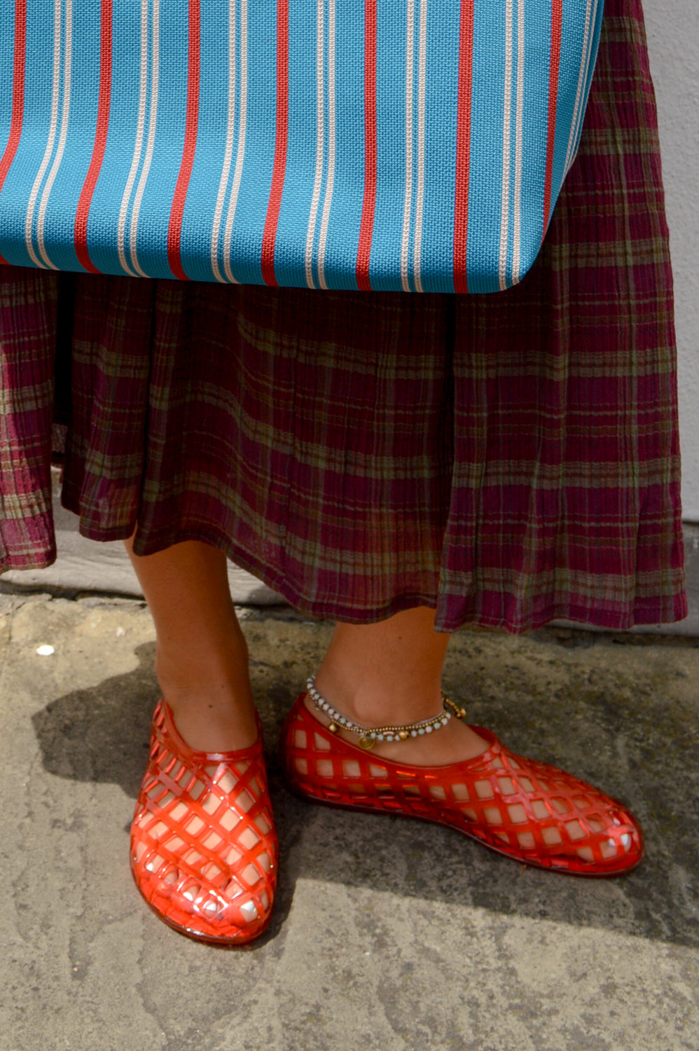 JuJu Kris Red Jelly Shoesj - The Mercantile London