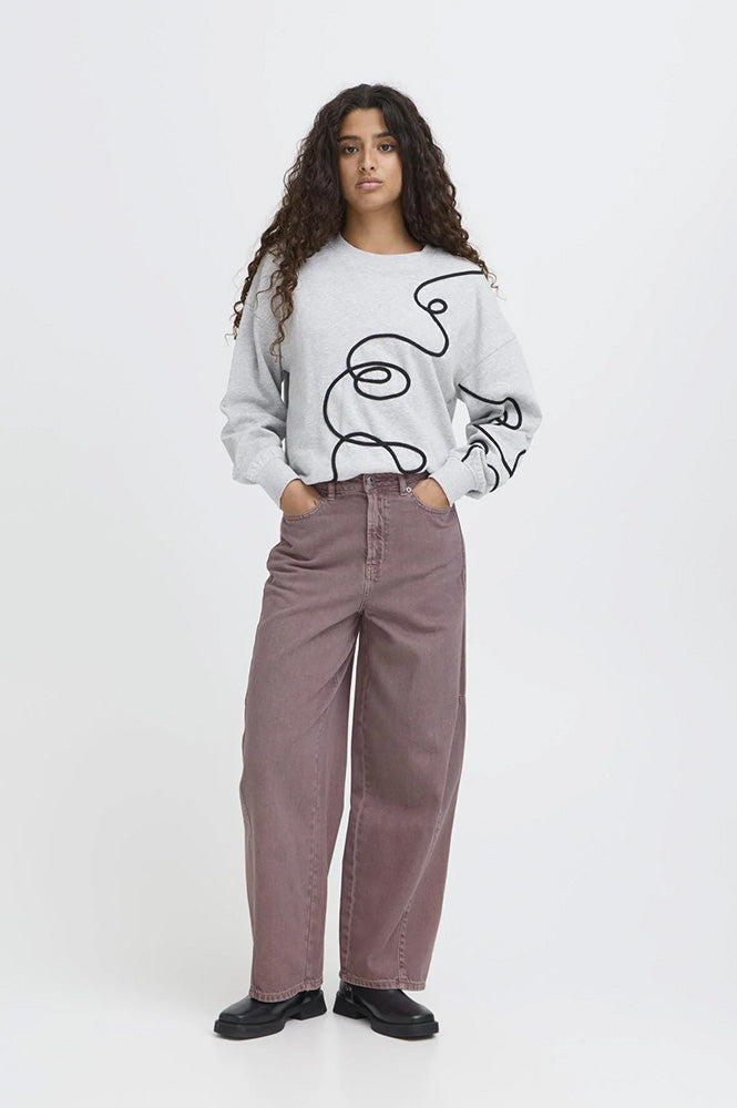 ICHI Mijalla Ruby Wine Jeans - The Mercantile London