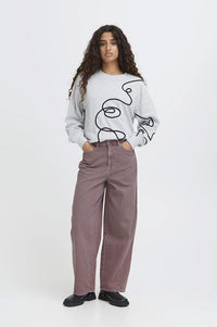 ICHI Mijalla Ruby Wine Jeans - The Mercantile London