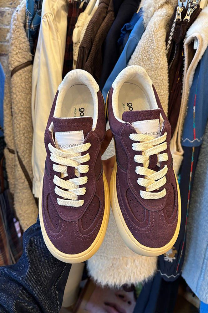 Good News Lagoon Burgundy Trainers - The Mercantile London