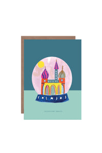 'Adventure Globe' Greetings Card: Biodegradable Cello Wrap - The Mercantile London