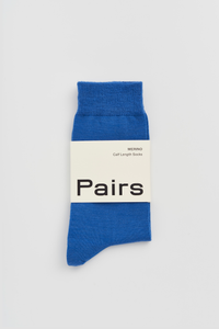 Pairs Strong Blue Merino Socks - The Mercantile London