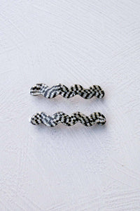 Tiepology Eco Cloud Micro Grey Wave Slide Hair Pin Set RESIZE - The Mercantile London